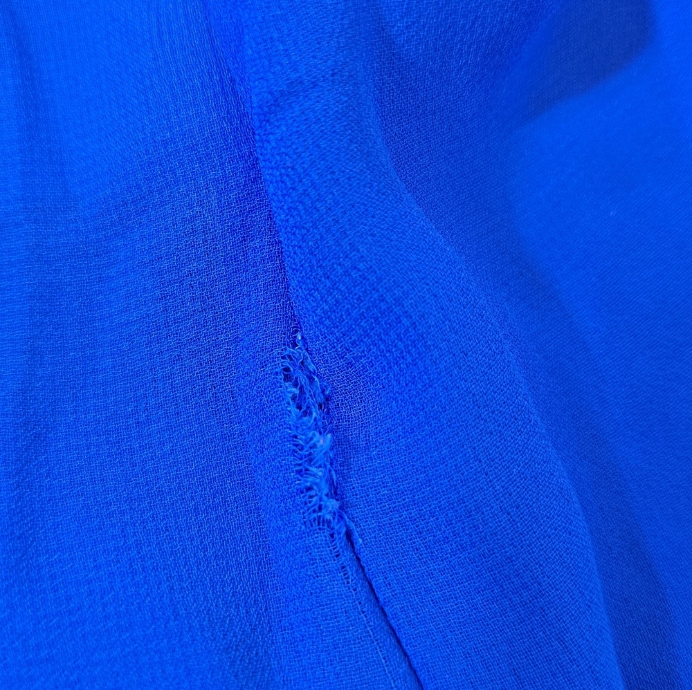 ❤️ 2 / $20 SALE  Express Royal Blue Long Sleeve Mesh-like Dress - Picture 6 of 6